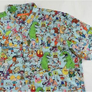 RSVLTS 2XL Nickelodeon 90s Nicktoons Mashup Spongebob Rugrats Ren Stimpy CatDog
